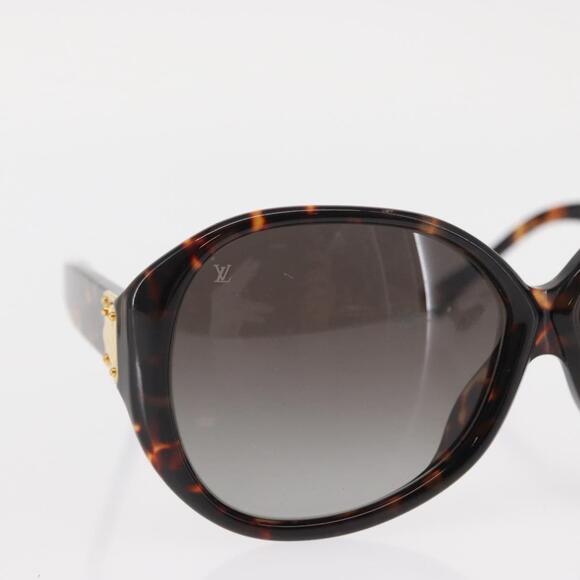 LOUIS VUITTON Supson Oversized Sunglasses plastic Brown LV Auth BA9323